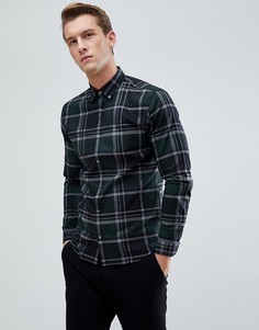 Облегающая рубашка в клетку Jack &amp; Jones - Зеленый