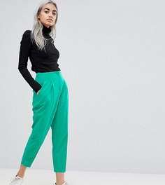 Комбинируемые брюки-сигареты с завышенной талией ASOS PETITE - Зеленый