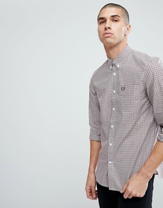 Бордовая рубашка в клеточку Fred Perry - Красный