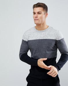 Трикотажный джемпер из 100% хлопка в полоску Jack &amp; Jones - Черный