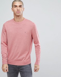 Розовый трикотажный джемпер с логотипом-флажком Tommy Hilfiger - Розовый