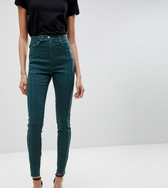 Темно-зеленые джинсы скинни с завышенной талией ASOS TALL RIDLEY - Зеленый