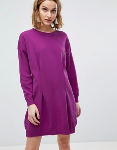 Структурированное вязаное платье мини ASOS - Фиолетовый