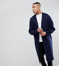 Темно-синяя длинная вязаная куртка ASOS TALL - Темно-синий