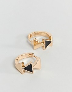 Треугольные серьги-кольца ASOS - Золотой
