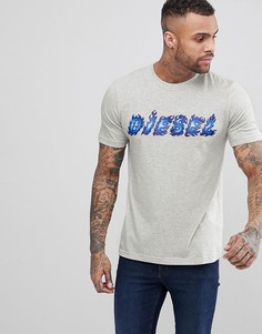 Футболка с логотипом Diesel T-JUST-SH - Серый