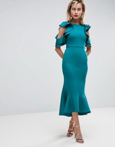 Платье миди ASOS PREMIUM - Зеленый