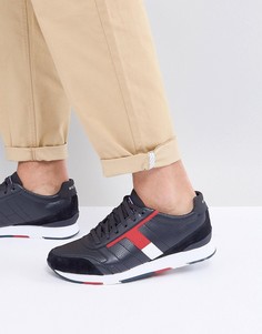 Темно-синие кожаные кроссовки Tommy Hilfiger Leeds - Темно-синий