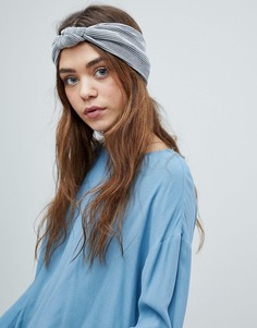 Повязка на голову с перекрученным дизайном ASOS - Серый