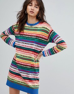 Разноцветное трикотажное платье Love Moschino - Мульти