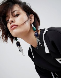 Броские серьги с камнями ASOS - Мульти
