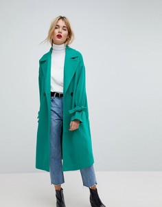 Пальто с отделкой на рукавах Vero Moda - Зеленый