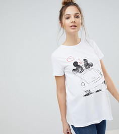 Футболка с принтом Mickey and Minnie ASOS Maternity - Белый