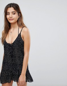 Пляжное платье мини в горошек Missguided - Черный
