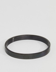 Серебристый металлический браслет Burton Menswear - Черный