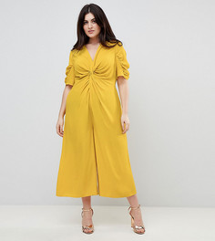 Комбинезон с узлом ASOS CURVE - Желтый