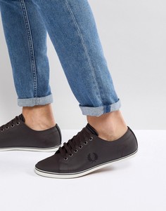 Коричневые замшевые кроссовки Fred Perry Stamford - Коричневый