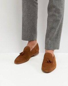 Светло-коричневые замшевые лоферы с кисточками River Island - Рыжий