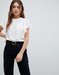 Блузка с оборками Boohoo - Белый