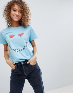 Футболка с принтом Heartbreaker ASOS VALENTINES - Синий
