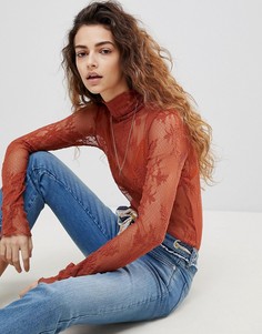 Кружевной лонгслив Free People Sweet Secrets - Красный