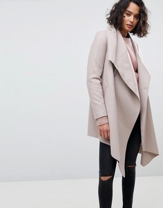 Пальто с запахом и пряжкой AllSaints - Серый