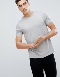 Светло-бежевая футболка классического кроя Burton Menswear - Бежевый