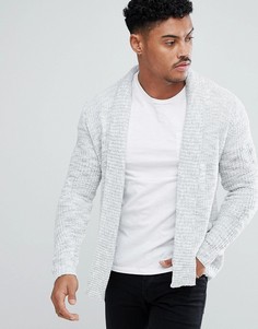Светло-серый меланжевый кардиган River Island - Кремовый