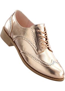Туфли на шнуровке (розово-золотистый) Bonprix