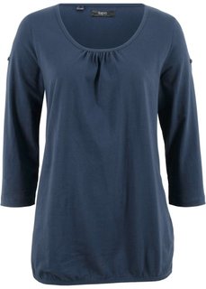 Футболка с рукавом 3/4 (темно-синий) Bonprix