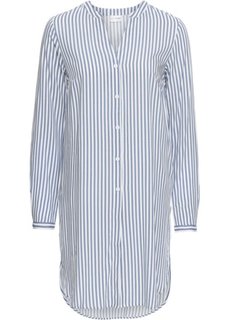 Длинная блузка (цвет белой шерсти/синий матовый в полоску) Bonprix