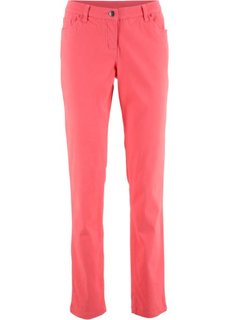 Брюки-стретч, прямой покрой (нежно-омаровый) Bonprix