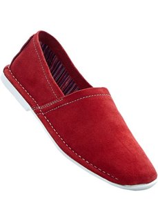 Слиперы из замши (красный) Bonprix
