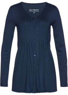Трикотажная блузка с защипами (темно-синий) Bonprix