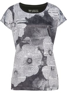 Футболка (черный/белый) Bonprix
