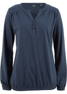 Футболка с длинным рукавом (темно-синий) Bonprix