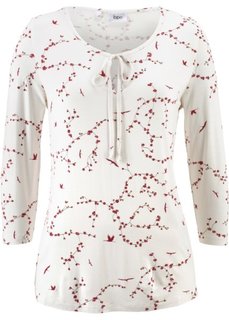 Футболка с рукавом 3/4 (кремовый с рисунком) Bonprix