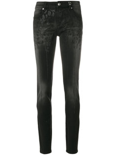 облегающие джинсы с леопардовым узором из стразов Versace Jeans