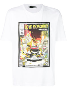 футболка с принтом журнала Love Moschino