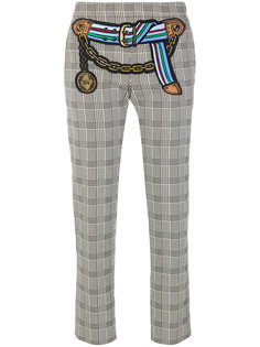 houndstooth patch belt trousers Marco De Vincenzo
