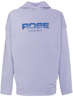 Purple logo hoodie with dipped hem Martine Rose
