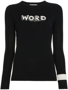 word intarsia wool sweater Bella Freud