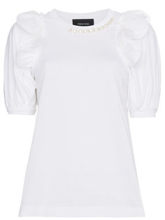 Embellished Scallop Sleeve T-Shirt Simone Rocha