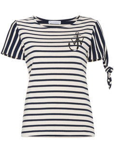 stripe logo print short sleeve t-shirt JW Anderson