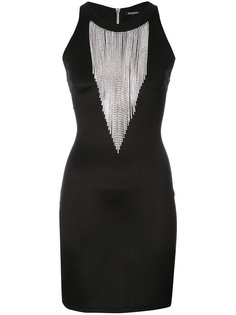 декорированное платье с бахромой Balmain