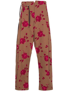 брюки с цветочным принтом и высокой талией Bed J.W. Ford