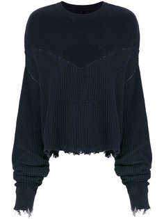 свитер в рубчик  с бахромой Unravel Project