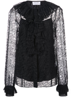 pleated lace blouse Prabal Gurung