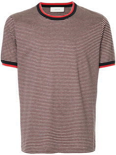 полосатая футболка с контрастной отделкой Cerruti 1881
