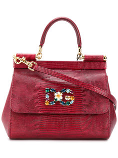 сумка-тоут Sicily с бляшкой с логотипом Dolce &amp; Gabbana
